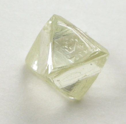 Diamond (0.38 carat yellow octahedral crystal) from Oranjemund District, southern coastal Namib Desert, Namibia