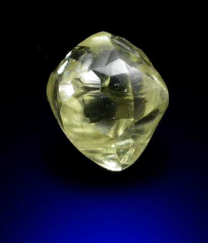 Diamond (0.36 carat fancy-yellow dodecahedral crystal) from Williamson Mine, Mwadui, Tanzania