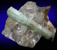 Beryl var. Aquamarine in Quartz from Orchard Quarry, Buckfield, Oxford County, Maine