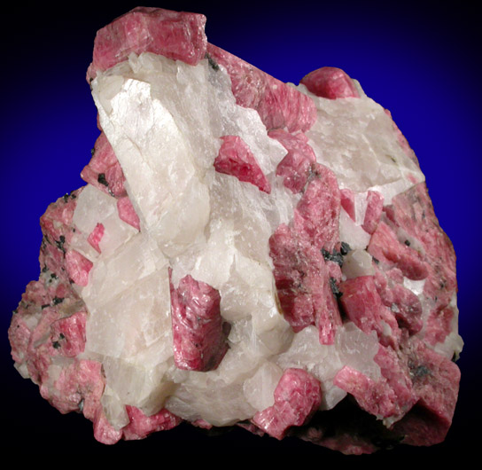 Rhodonite, Calcite, Franklinite from Franklin District, Sussex County, New Jersey (Type Locality for Franklinite)