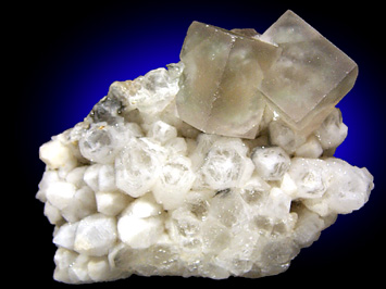 Fluorite on Quartz from Saxony, Germany