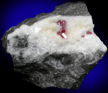 Cinnabar on Dolomite from Tongren, Guizhou Province, China