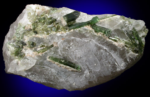 Elbaite Tourmaline in Quartz from Mount Mica Quarry, Paris, Oxford County, Maine