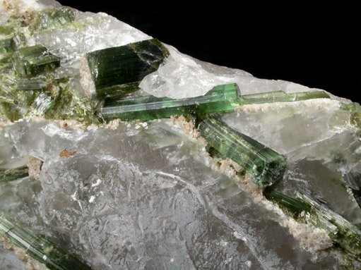 Elbaite Tourmaline in Quartz from Mount Mica Quarry, Paris, Oxford County, Maine