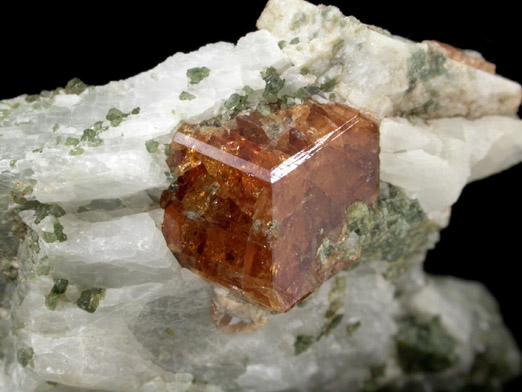 Grossular Garnet in Meionite with Diopside from Pitts-Tenney Quarry, Minot, Androscoggin County, Maine
