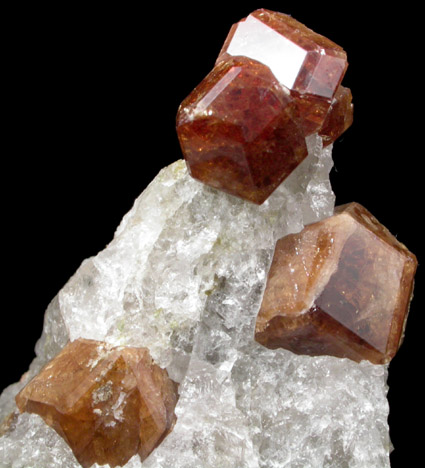 Grossular Garnet in Quartz from Pitts-Tenney Quarry, Minot, Androscoggin County, Maine