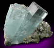 Beryl var. Aquamarine with Muscovite and Schorl Tourmaline from Nagar, Hunza Valley, Gilgit District, Gilgit-Baltistan, Pakistan