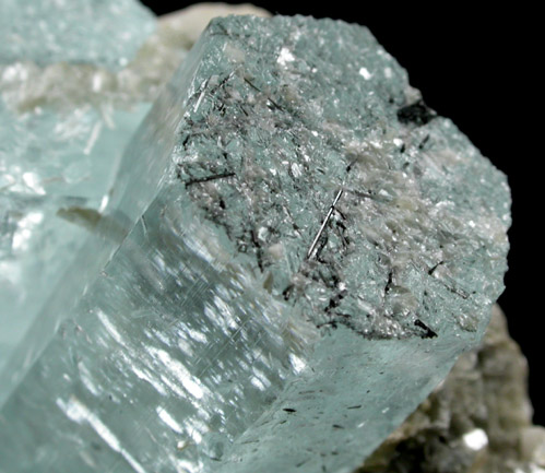 Beryl var. Aquamarine with Muscovite and Schorl Tourmaline from Nagar, Hunza Valley, Gilgit District, Gilgit-Baltistan, Pakistan