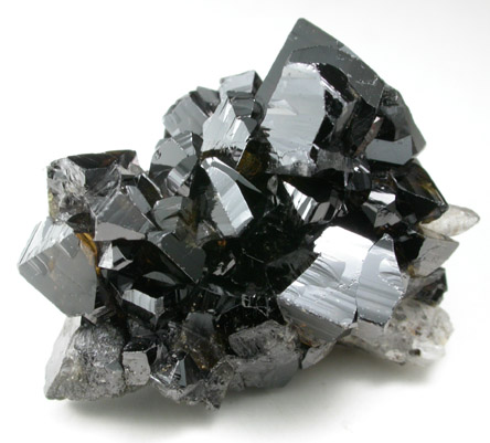 Cassiterite on Quartz from Huanuni District, Dalence Province, Oruro Department, Bolivia