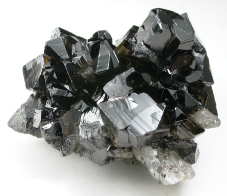 Cassiterite on Quartz from Huanuni District, Dalence Province, Oruro Department, Bolivia