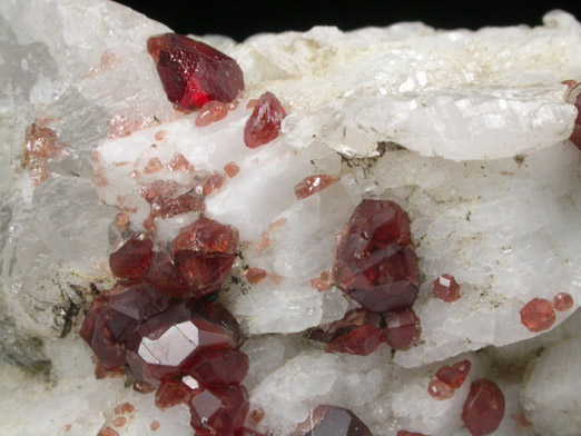 Spessartine Garnet on Albite-Microcline from Gilgit District, Gilgit-Baltistan, Pakistan