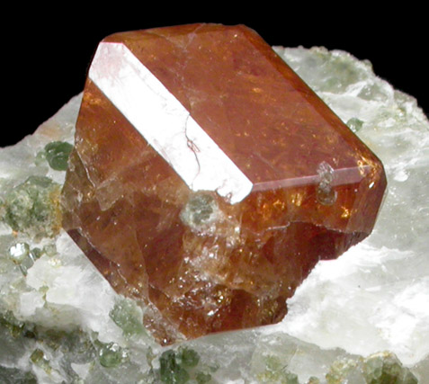 Grossular Garnet in Calcite with Diopside from Pitts-Tenney Quarry, Minot, Androscoggin County, Maine