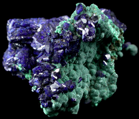 Azurite and Malachite from Bisbee, Warren District, Cochise County, Arizona