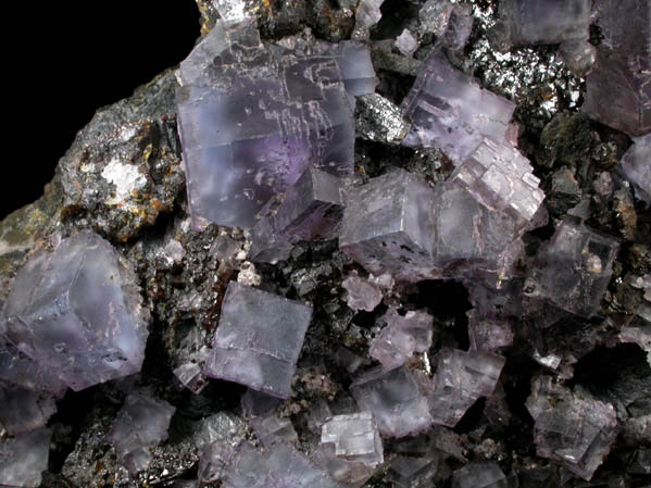 Fluorite on Sphalerite from Minerva #1 Mine, Rosiclare Level, Cave-in-Rock District, Hardin County, Illinois