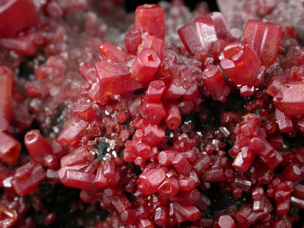 Vanadinite with Calcite from North Geronimo Mine, La Paz County, Arizona