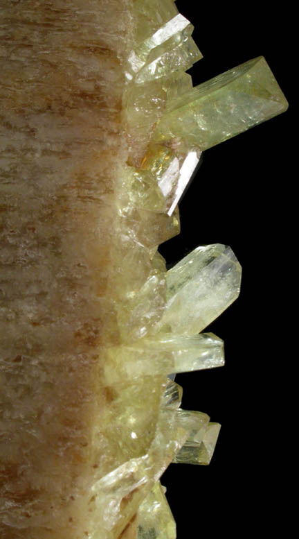 Brazilianite on Albite from Lavra do Telrio, Linpolis, Divino das Laranjeras, Minas Gerais, Brazil