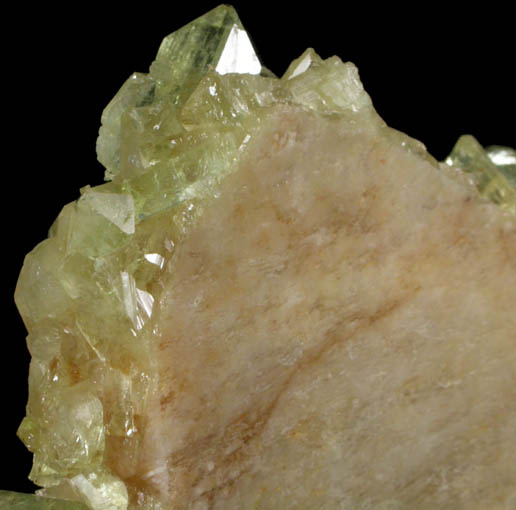 Brazilianite on Albite from Lavra do Telrio, Linpolis, Divino das Laranjeras, Minas Gerais, Brazil