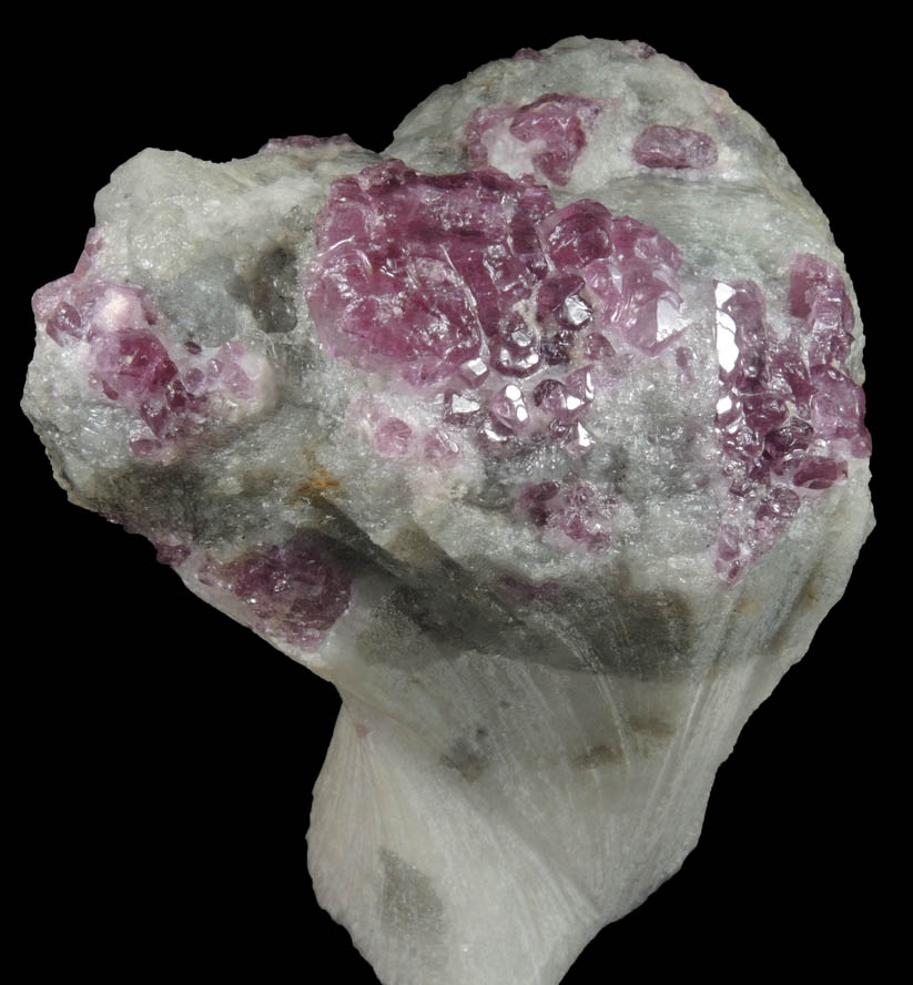 Spinel in marble from Luc Yen, Yenbai (Yen Bai) Province, Vietnam