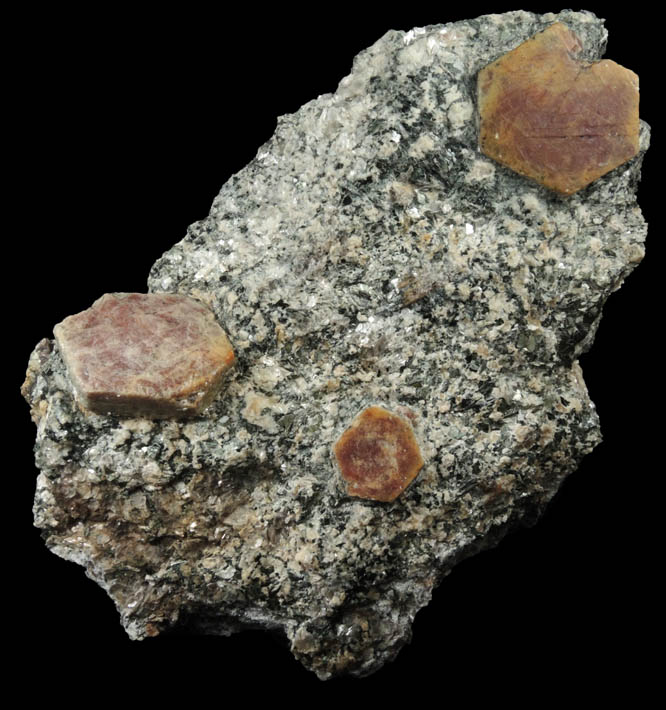 Corundum in Biotite schist from Sagstuen, Farsjo, Nes, Romerike, Akershus Fylke, Norway