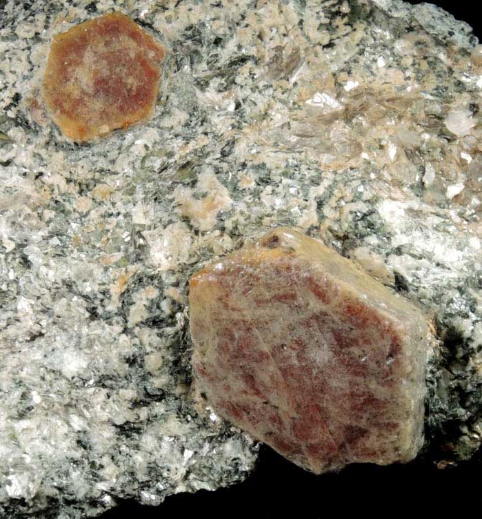 Corundum in Biotite schist from Sagstuen, Farsjo, Nes, Romerike, Akershus Fylke, Norway