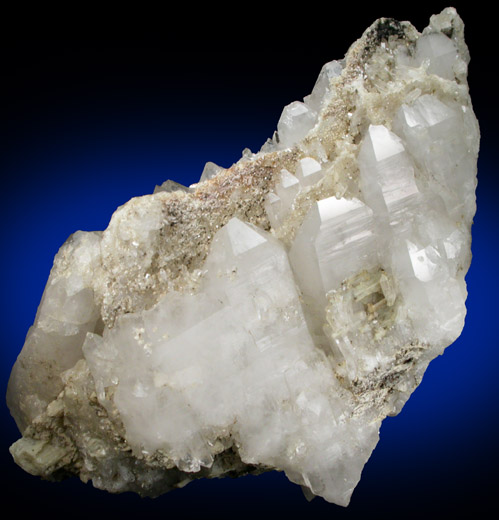 Quartz (parallel habit) with Cookeite from Waisanen Quarry, Greenwood, Oxford County, Maine