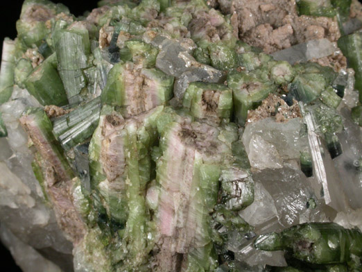 Elbaite Tourmaline in Quartz from Mount Apatite, Auburn, Androscoggin County, Maine