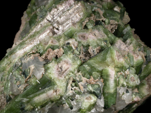 Elbaite Tourmaline in Quartz from Mount Apatite, Auburn, Androscoggin County, Maine