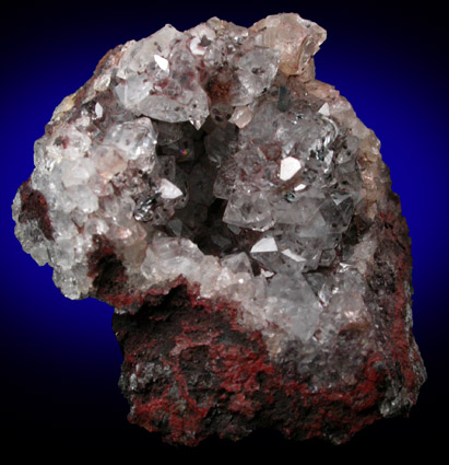 Quartz with Hematite from Rock Hollow Road, near Kents Corners, Hermon, St. Lawrence County, New York