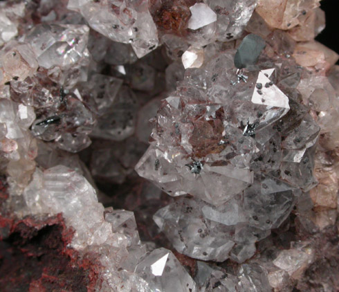 Quartz with Hematite from Rock Hollow Road, near Kents Corners, Hermon, St. Lawrence County, New York
