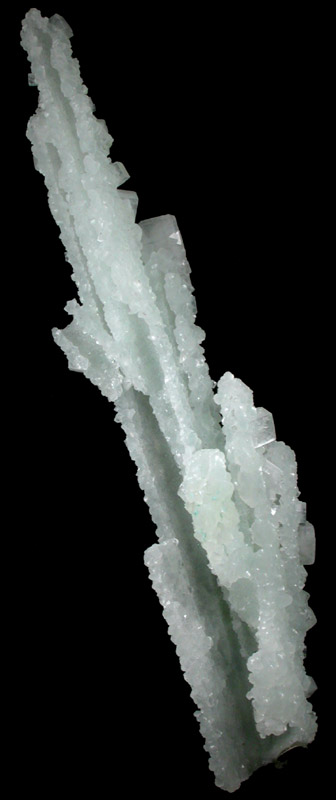 Apophyllite on Prehnite pseudomorphs after Laumontite from Bombay Quarry, Mumbai (Bombay), Maharashtra, India