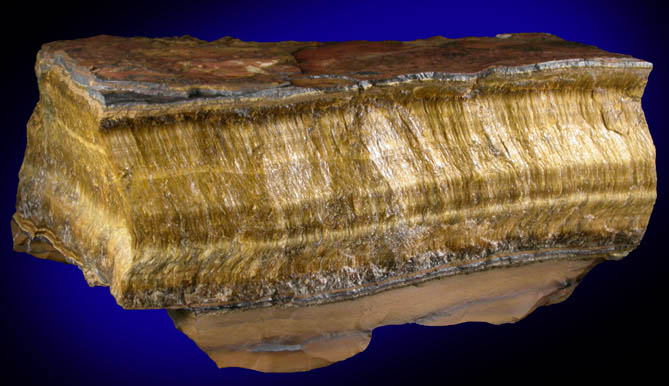 Quartz pseudomorphous after Crocidolite-Riebeckite (Tiger-Eye) from headwaters of the Orange River, Northern Cape Province, South Africa