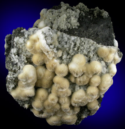 Natrolite on Calcite from Millington Quarry, Bernards Township, Somerset County, New Jersey