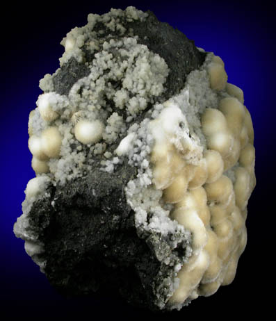 Natrolite on Calcite from Millington Quarry, Bernards Township, Somerset County, New Jersey