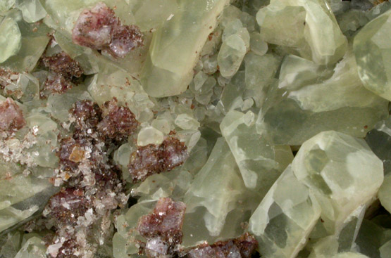 Chabazite-Ca on Datolite with pseudomorphs after Anhydrite from Upper New Street Quarry, Paterson, Passaic County, New Jersey