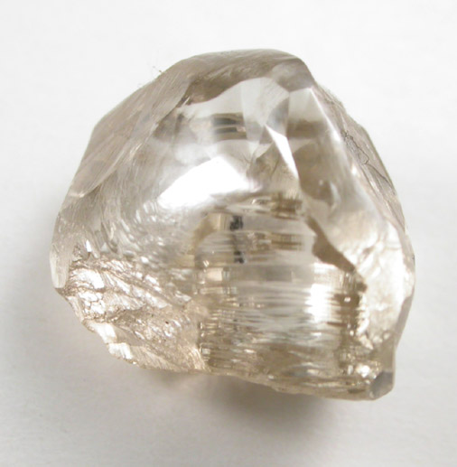 Diamond (2.80 carat brown complex crystal) from Northern Cape Province, South Africa