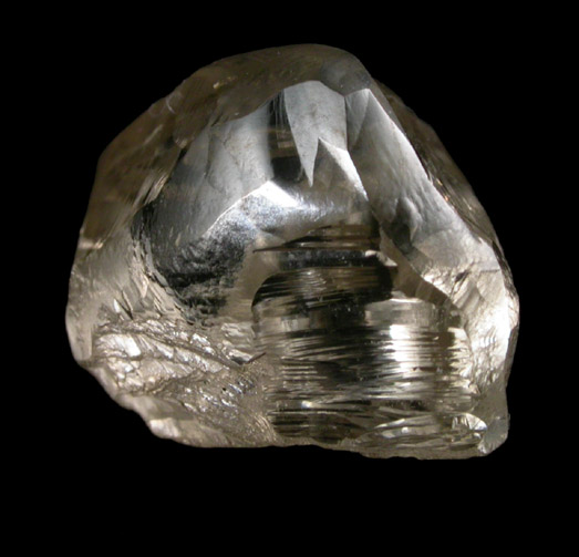Diamond (2.80 carat brown complex crystal) from Northern Cape Province, South Africa