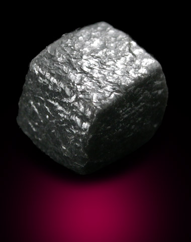 Diamond (2.50 carat gray cubic crystal) from Mbuji-Mayi (Miba), 300 km east of Tshikapa, Democratic Republic of the Congo