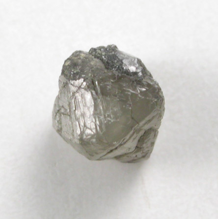 Diamond (0.21 carat gray octahedral crystal) from Mbuji-Mayi (Miba), 300 km east of Tshikapa, Democratic Republic of the Congo