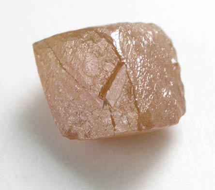 Diamond (0.82 carat brown-orange distorted crystal) from Mbuji-Mayi (Miba), 300 km east of Tshikapa, Democratic Republic of the Congo