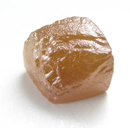 Diamond (0.82 carat brown-orange distorted crystal) from Mbuji-Mayi (Miba), 300 km east of Tshikapa, Democratic Republic of the Congo