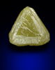 Diamond (0.59 carat greenish-gray macle, twinned crystal) from Mbuji-Mayi (Miba), 300 km east of Tshikapa, Democratic Republic of the Congo