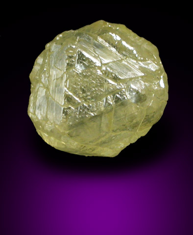 Diamond (1.48 carat yellow complex crystal) from Northern Cape Province, South Africa