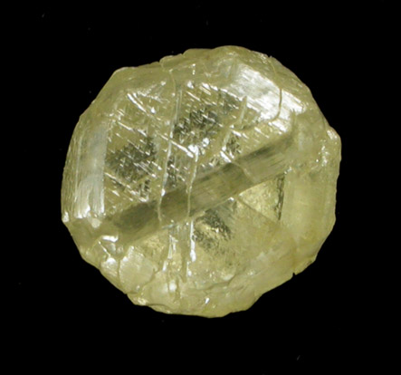 Diamond (1.48 carat yellow complex crystal) from Northern Cape Province, South Africa