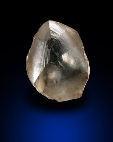Diamond (0.55 carat brown macle, twinned crystal) from Northern Cape Province, South Africa