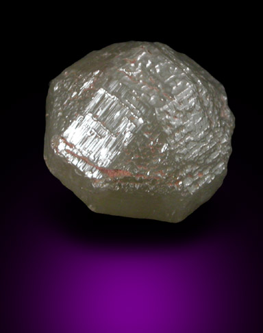 Diamond (2.53 carat gray complex crystal) from Mbuji-Mayi (Miba), 300 km east of Tshikapa, Democratic Republic of the Congo