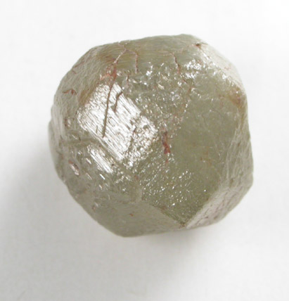 Diamond (2.83 carat greenish-gray complex crystal) from Mbuji-Mayi (Miba), 300 km east of Tshikapa, Democratic Republic of the Congo