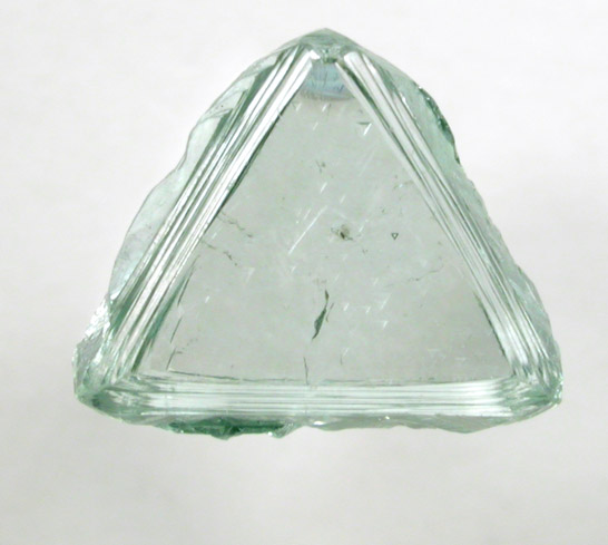 Diamond (1.45 carat fancy-green macle, twinned crystal) from Udachnaya Mine, Republic of Sakha, Siberia, Russia