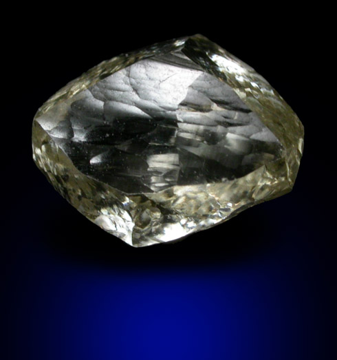 Diamond (1.16 carat yellow complex crystal) from Williamson Mine, Mwadui, Tanzania