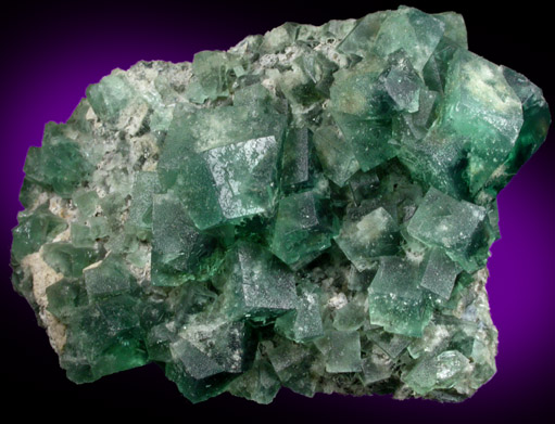 Fluorite (interpenetrant-twinned crystals) from Rogerley Mine, County Durham, England