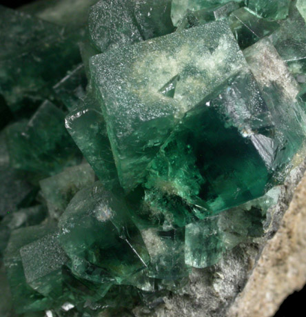 Fluorite (interpenetrant-twinned crystals) from Rogerley Mine, County Durham, England